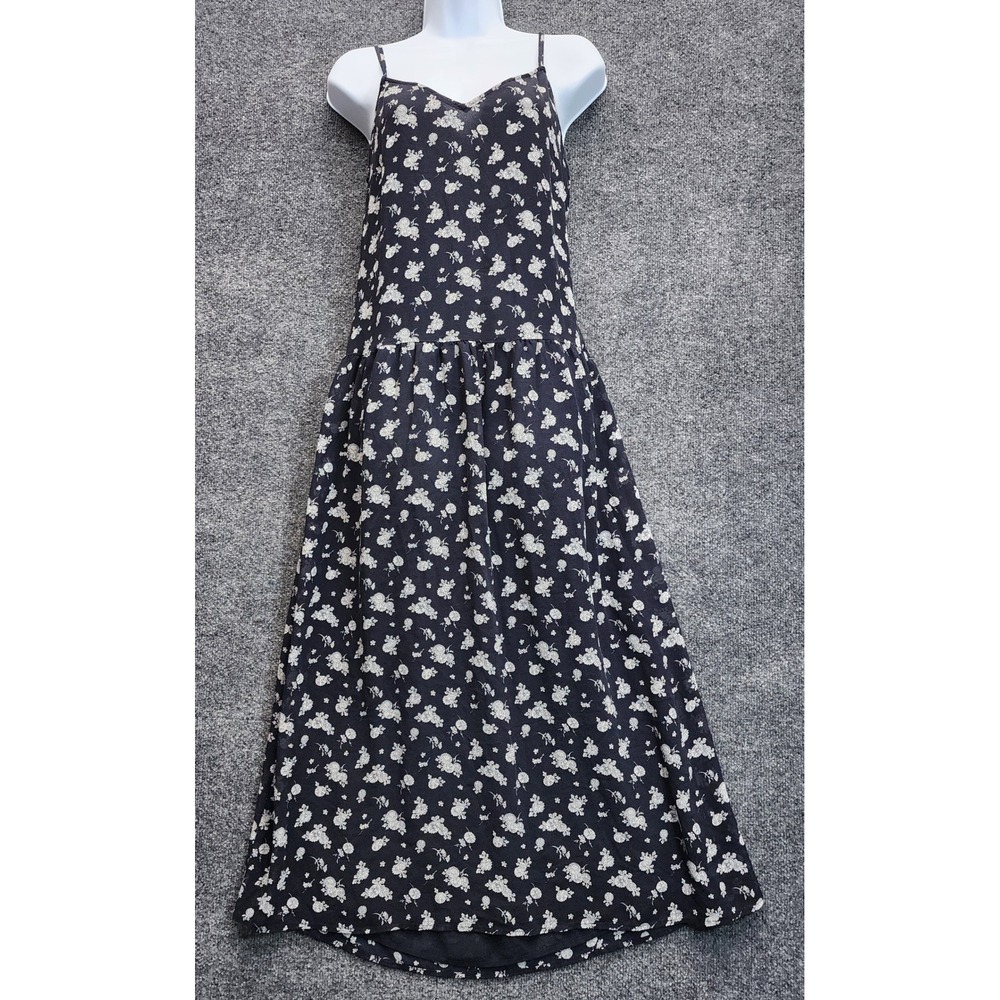 Vince‎ Women 100% Silk Floral Slip Maxi Dress Sleeveless Boho Luxury Luxe Size M